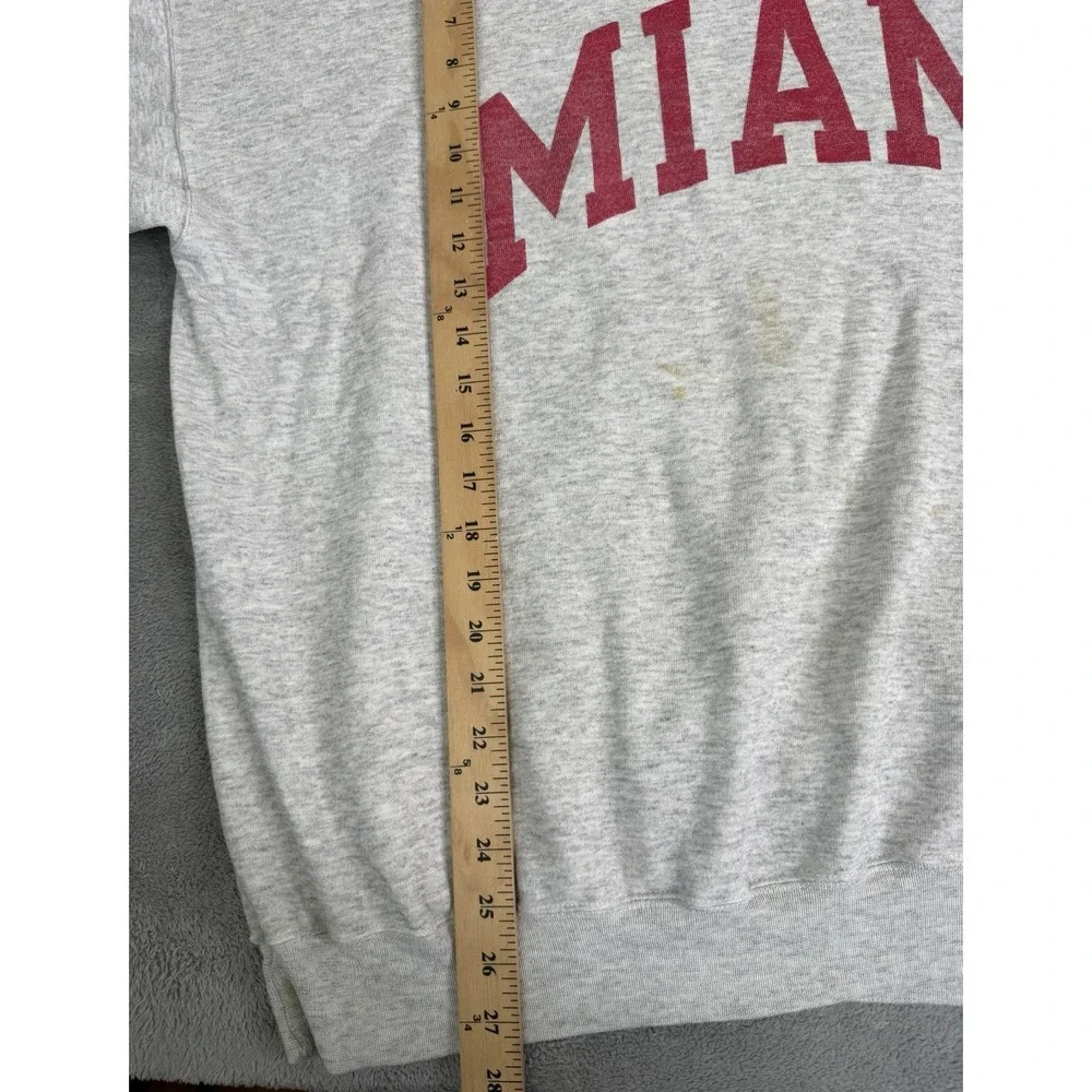 Vintage Miami University Redhawks Sweatshirt Men's Size 2XL Gray - Picture 10 of 10